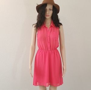 Pink Charlotte Russe Skater Dress Size Small